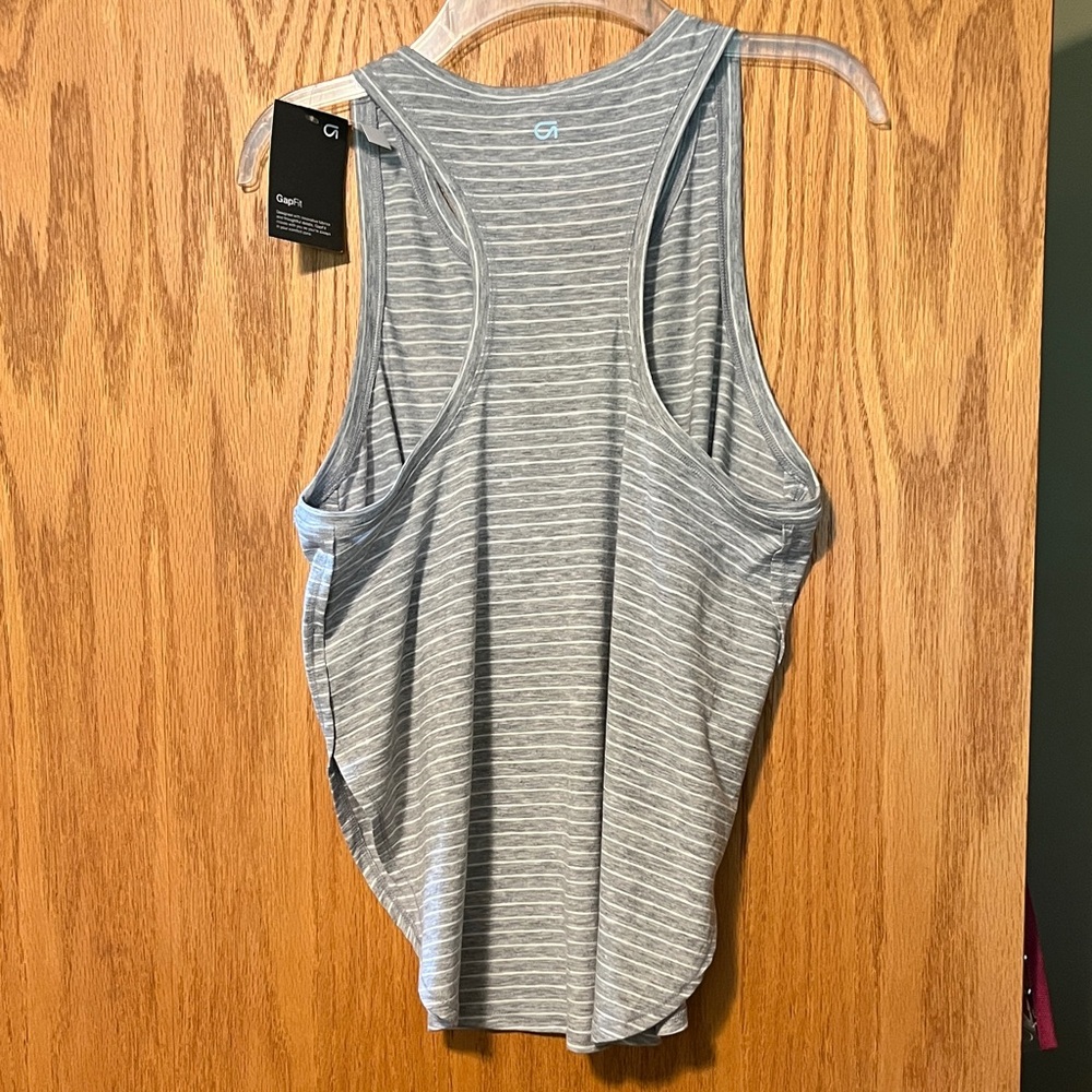 GAP Gray Striped Tank Top - Picture 4 of 6
